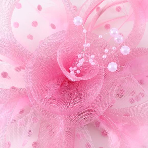 5895 Fascinators Hats For Women Classic Satin Tea Party Headwear Fascinator - Picture 4 of 6